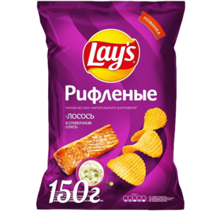 Чипсы "Lay's" Сливочный Лосось рифлёные 140 г
