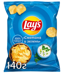 Чипсы "Lay's" Сметана и зелень 140 г